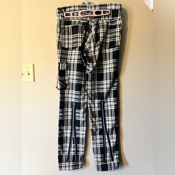 Tiger of London 32”x32” black and white plaid zip bondage pants. - Picture 6 of 10
